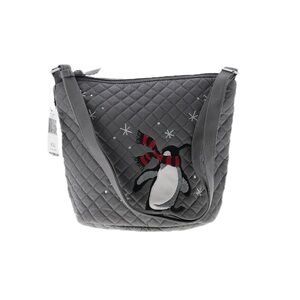 NWT VERA BRADLEY Embroidered Penguin Bucket Adjustable Crossbody Bag